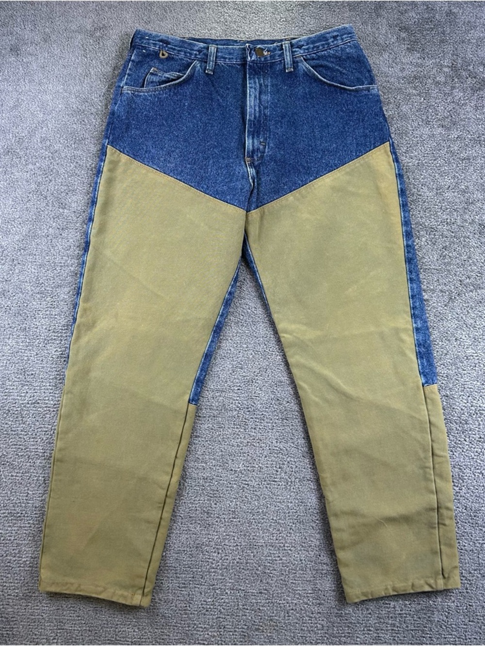 VTG 90s Wrangler Rugged Wear Briar Brush Guard Work Jeans Men 36x32 35” W USA